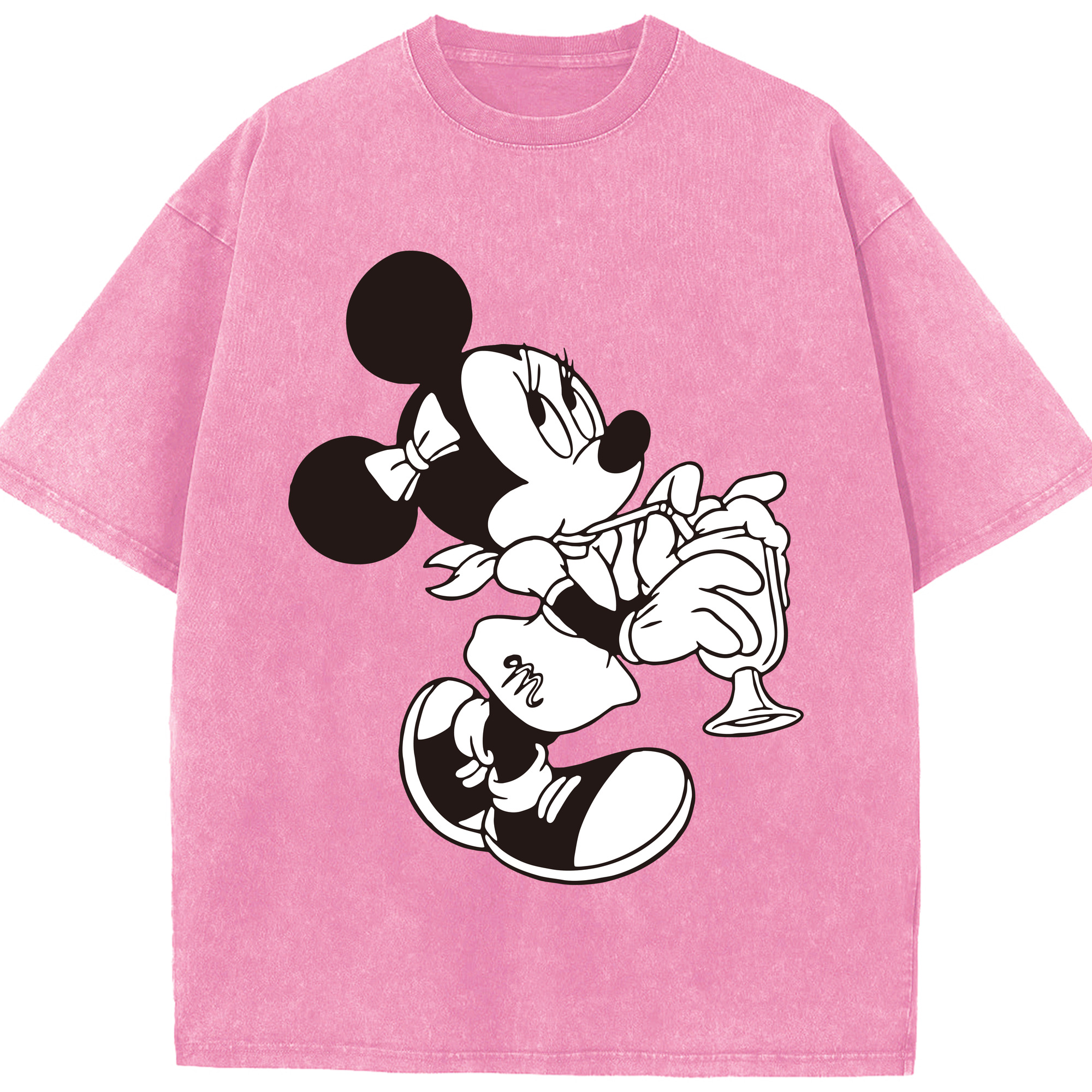（画像用） ミッキーマウス Mickey Mouse 綿100% ヴィンテージ風 半袖Tシャツ（フロントプリント）